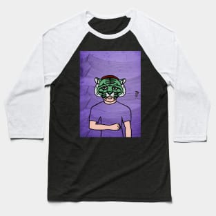 Embrace NFT Character - MaleMask WavesGlyph with Philanthropy Theme on TeePublic Baseball T-Shirt